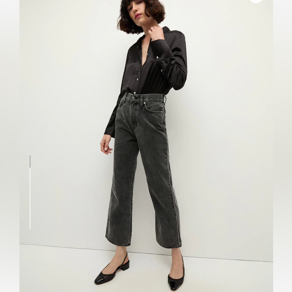 VB Dylan Rhinestone-Stripe Straight-Leg Jean